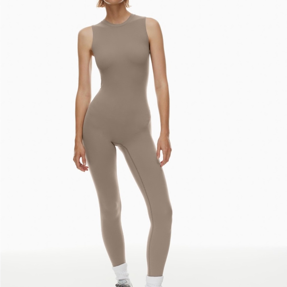TNA Taupe Sleeveless Jumpsuit
